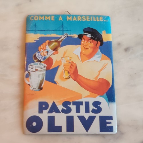 Metall werbung pastis olive - ak,