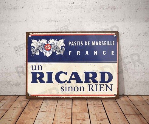 Vintage blechschild ricard - vintage,