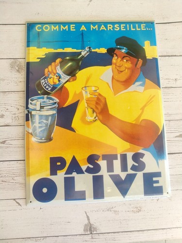 Vintage blechschild pastis - blechschild,