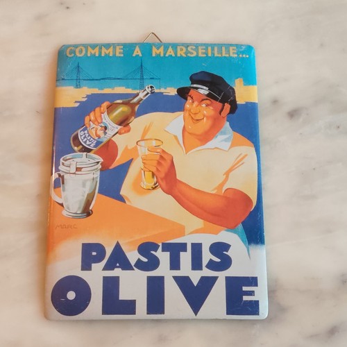 Pastis olive werbekarte - pastis,